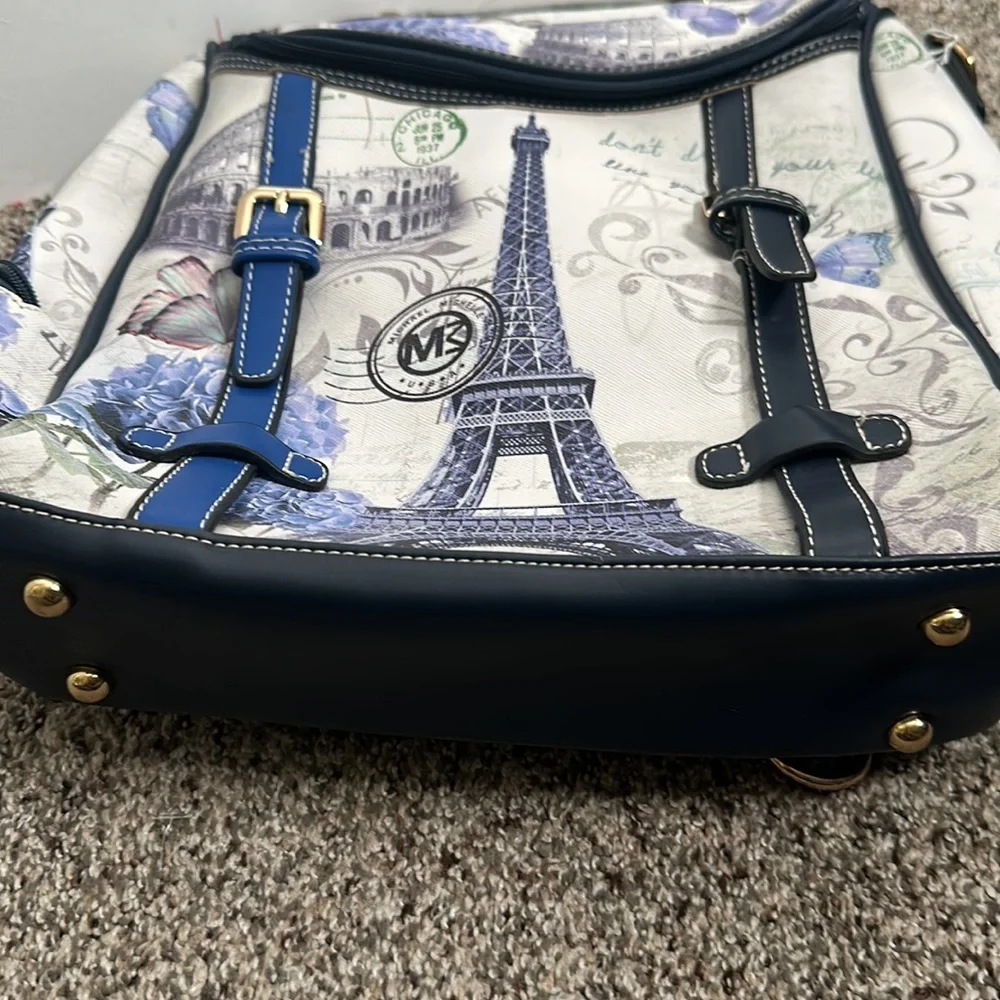 Michael Michelle bag pack navy blue gray